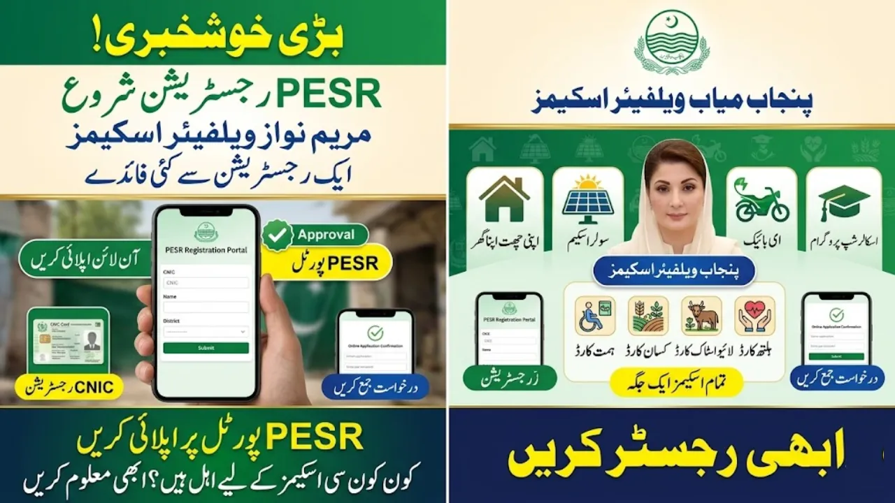How to Apply Online for PESR to Qualify for CM Maryam Nawaz Public Welfare Schemes