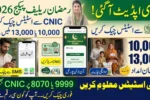 Ramzan Relief Package 2026 CNIC Check via 9999, 8070 SMS and Portal Update
